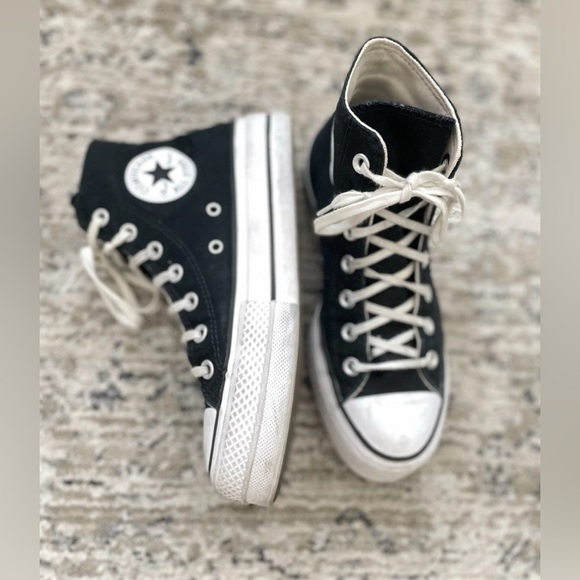Converse Chuck Taylor All Star Lift Hi Top Sneaker Shoes Black 560845F Women 7 - Picture 10 of 10